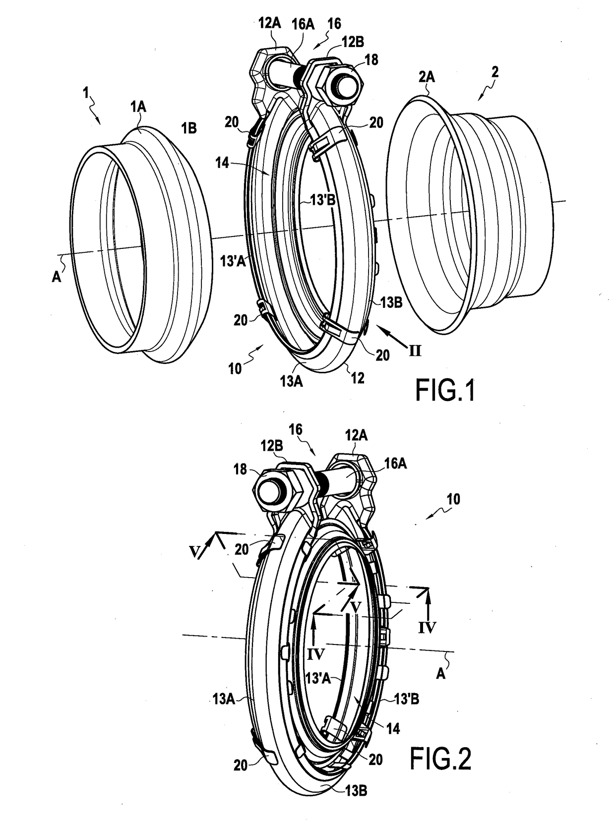 Clamping system comprising a collar and individual pre-attachment clips