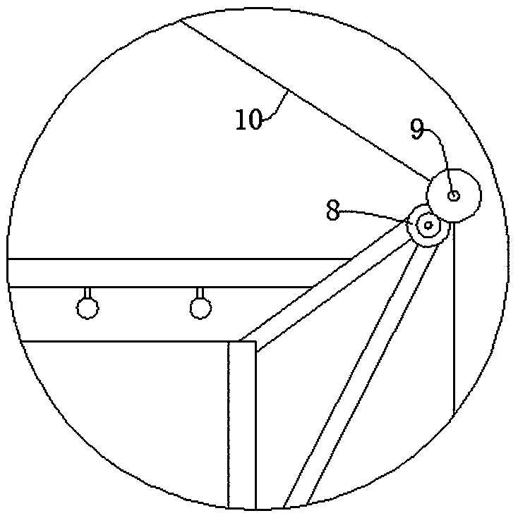 Grape planting frame with functions of preventing and treating diseases and pests and repelling birds