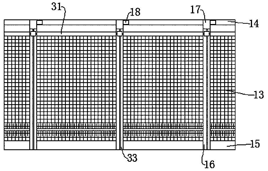 Grape planting frame with functions of preventing and treating diseases and pests and repelling birds