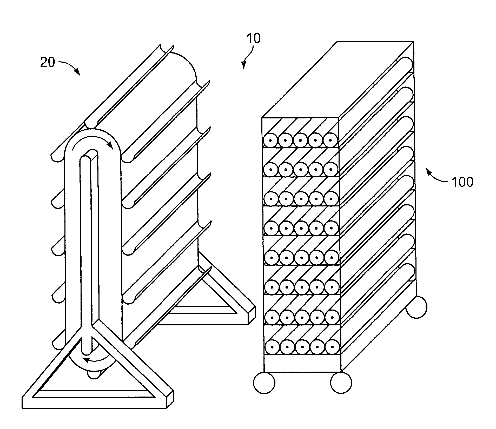 Continuous automatic rack loader