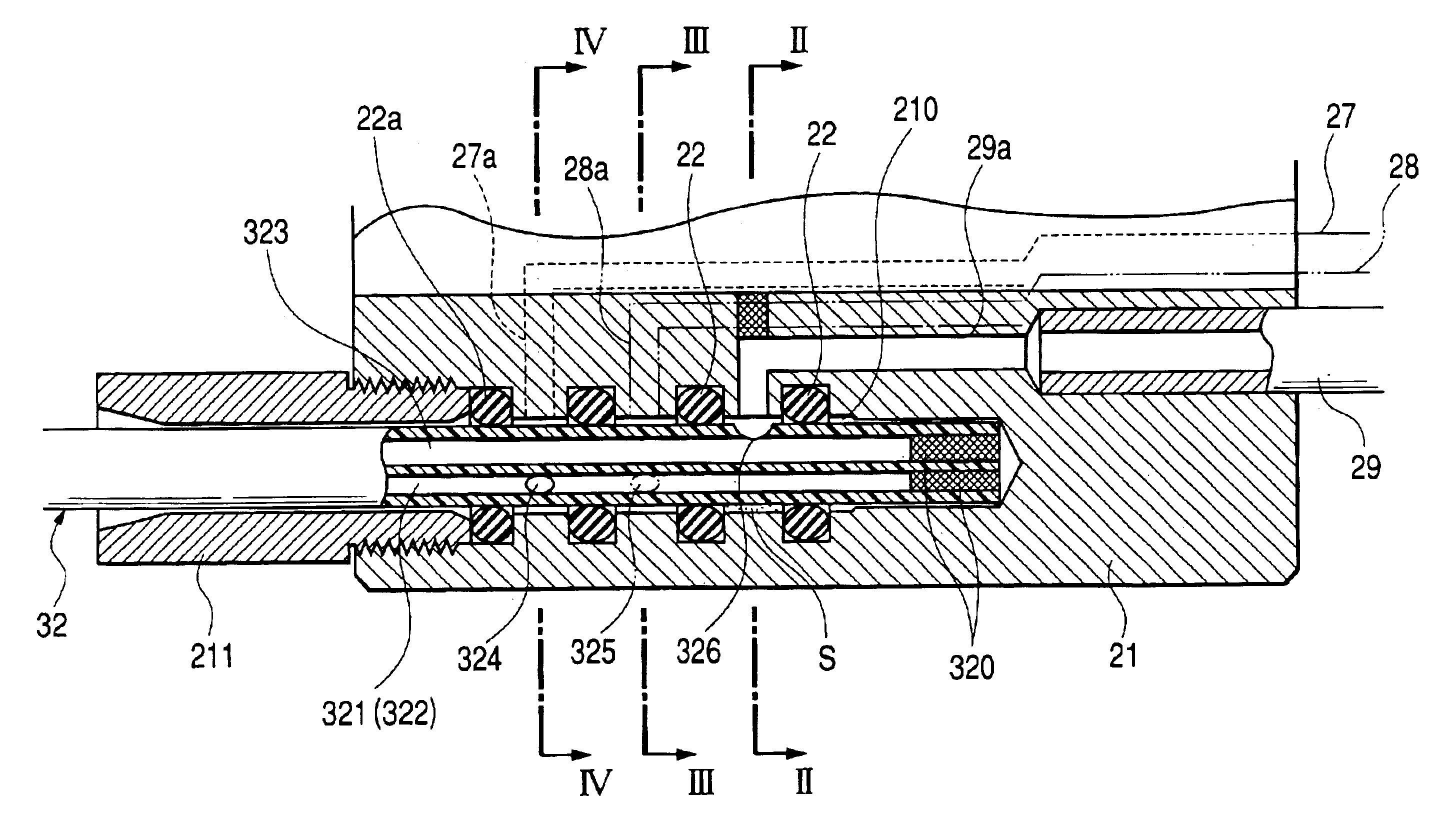 Channel tube coupling structure for anti-pollution type endoscope