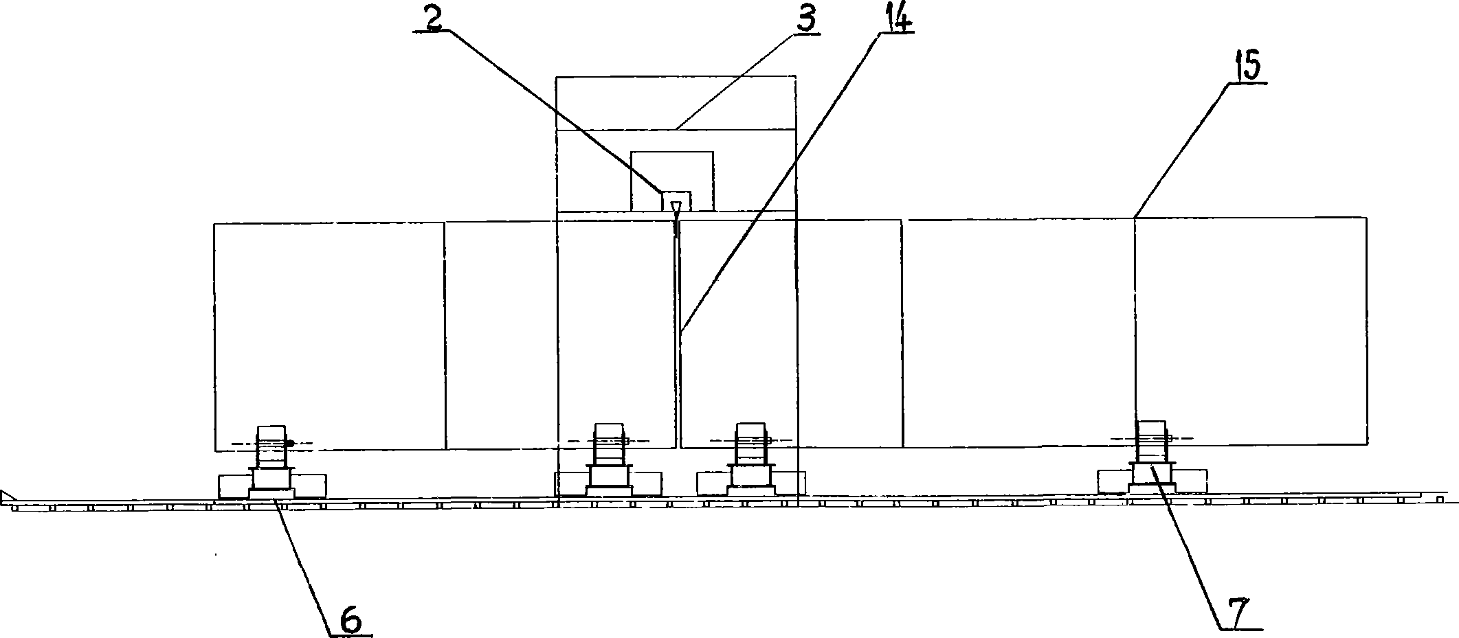 Assembly welding method for producing large diameter extremely thick steel pipes through rotary walking rail and device thereof