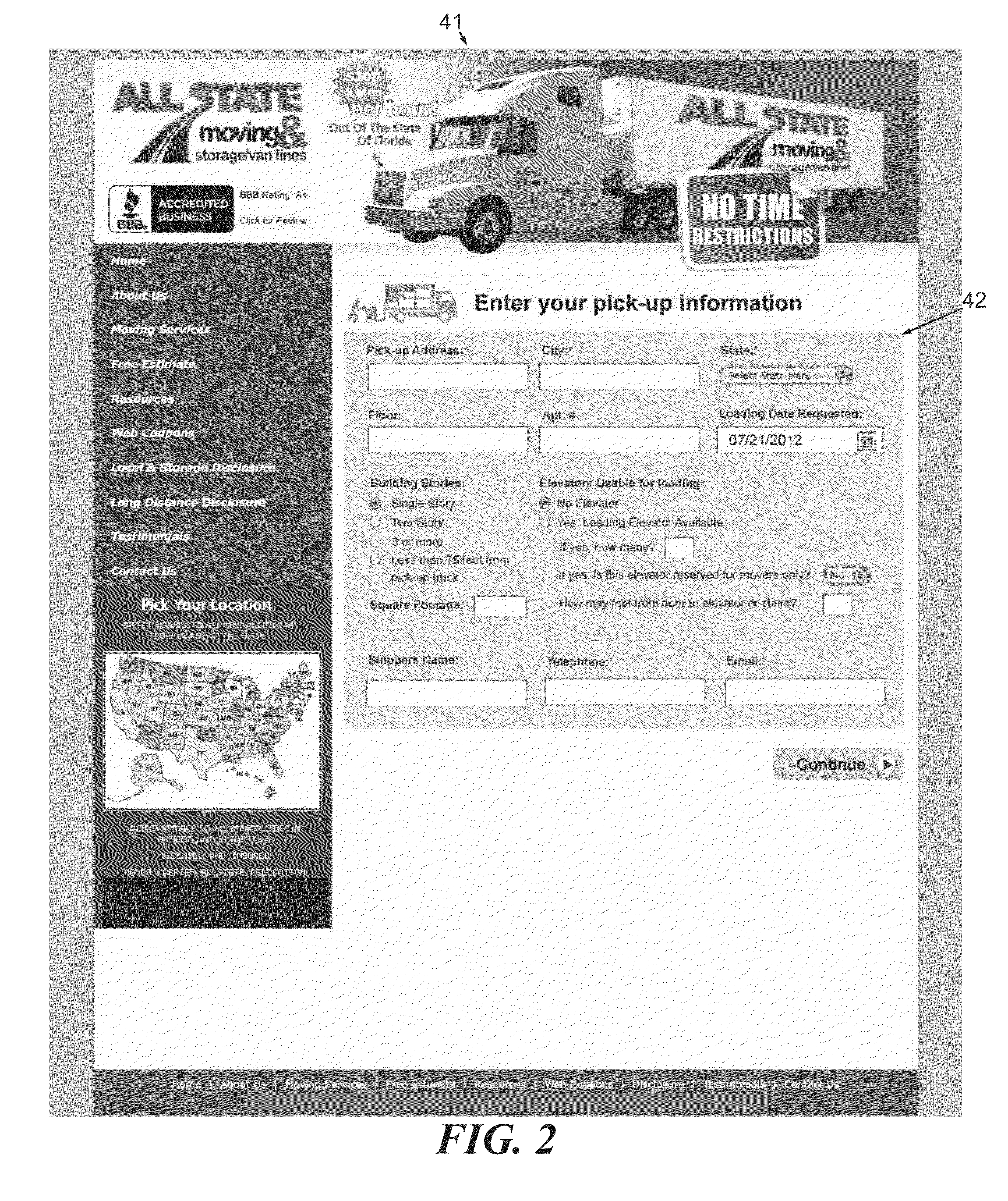 Method and system for optimization of customer acquisition, resource utilization, and profits for a moving company