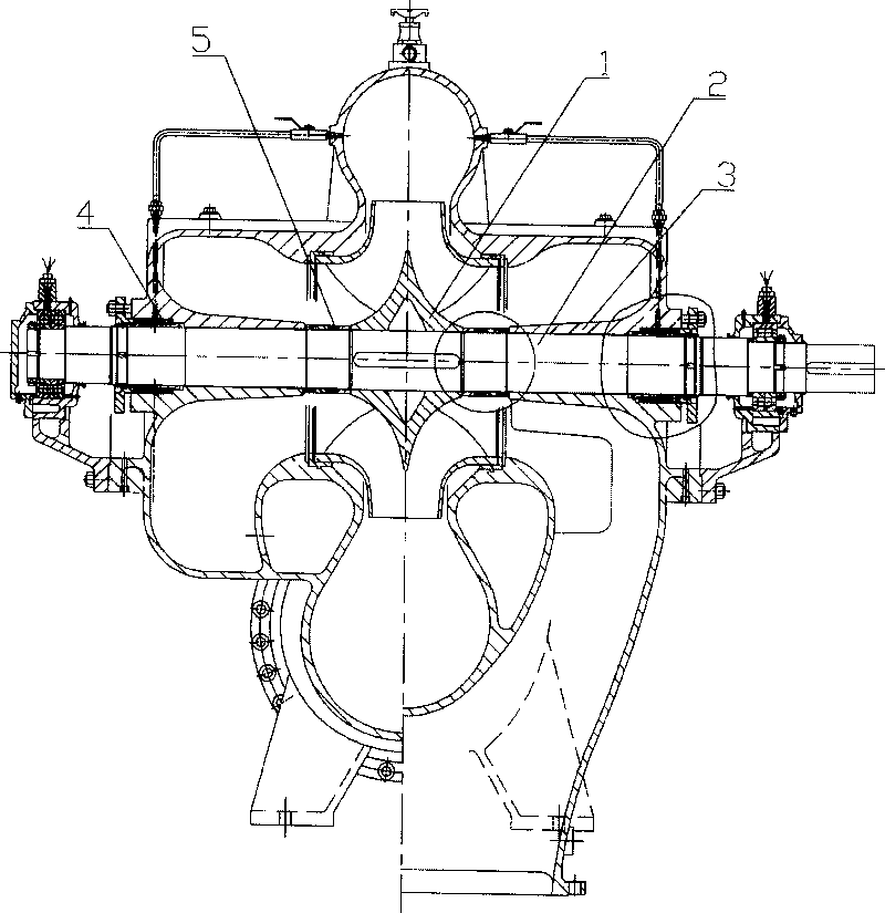 Multi-sealing easy-to-maintenance efficient double-suction centrifugal pump