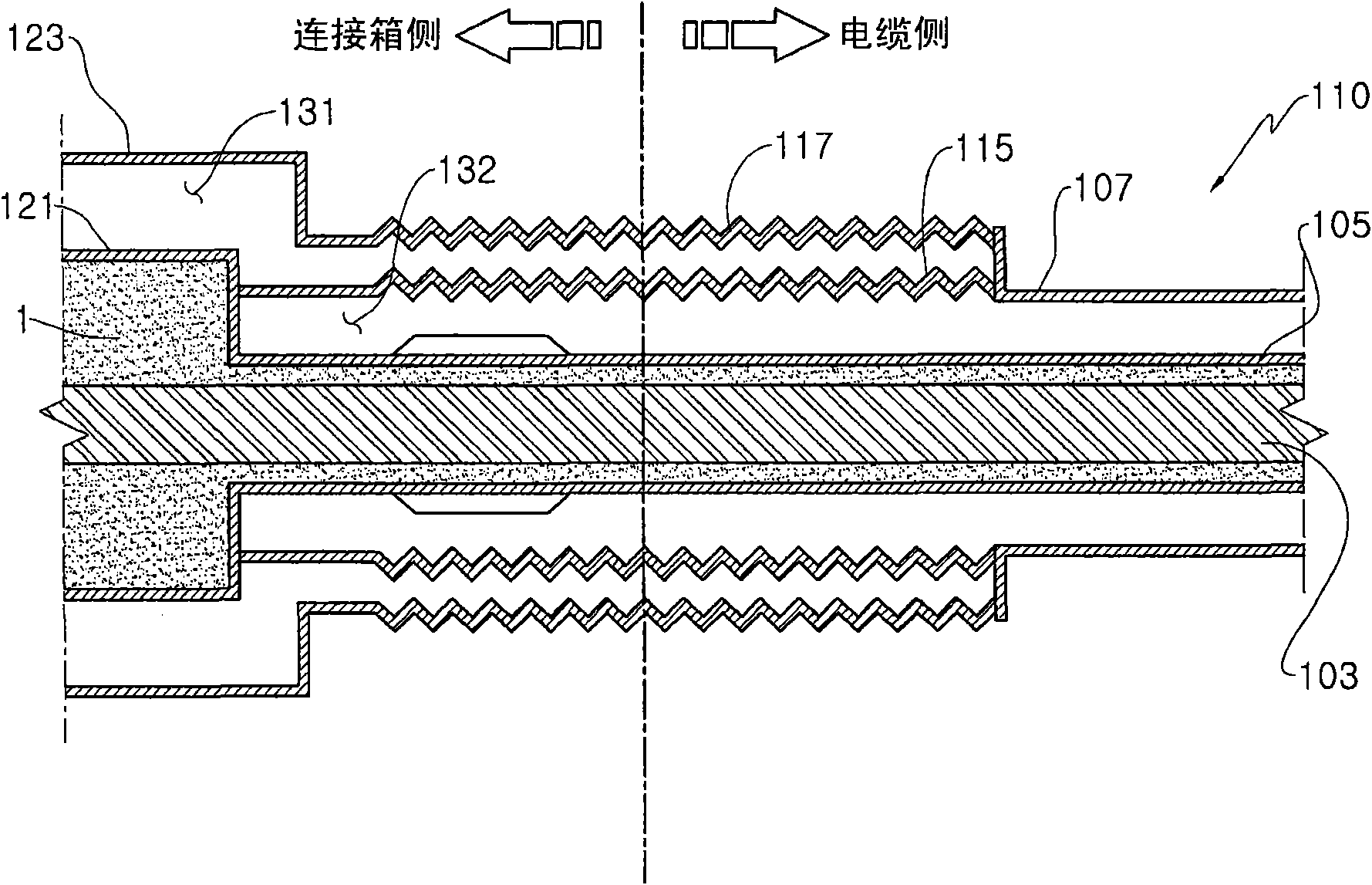 Cryostat of superconducting cable