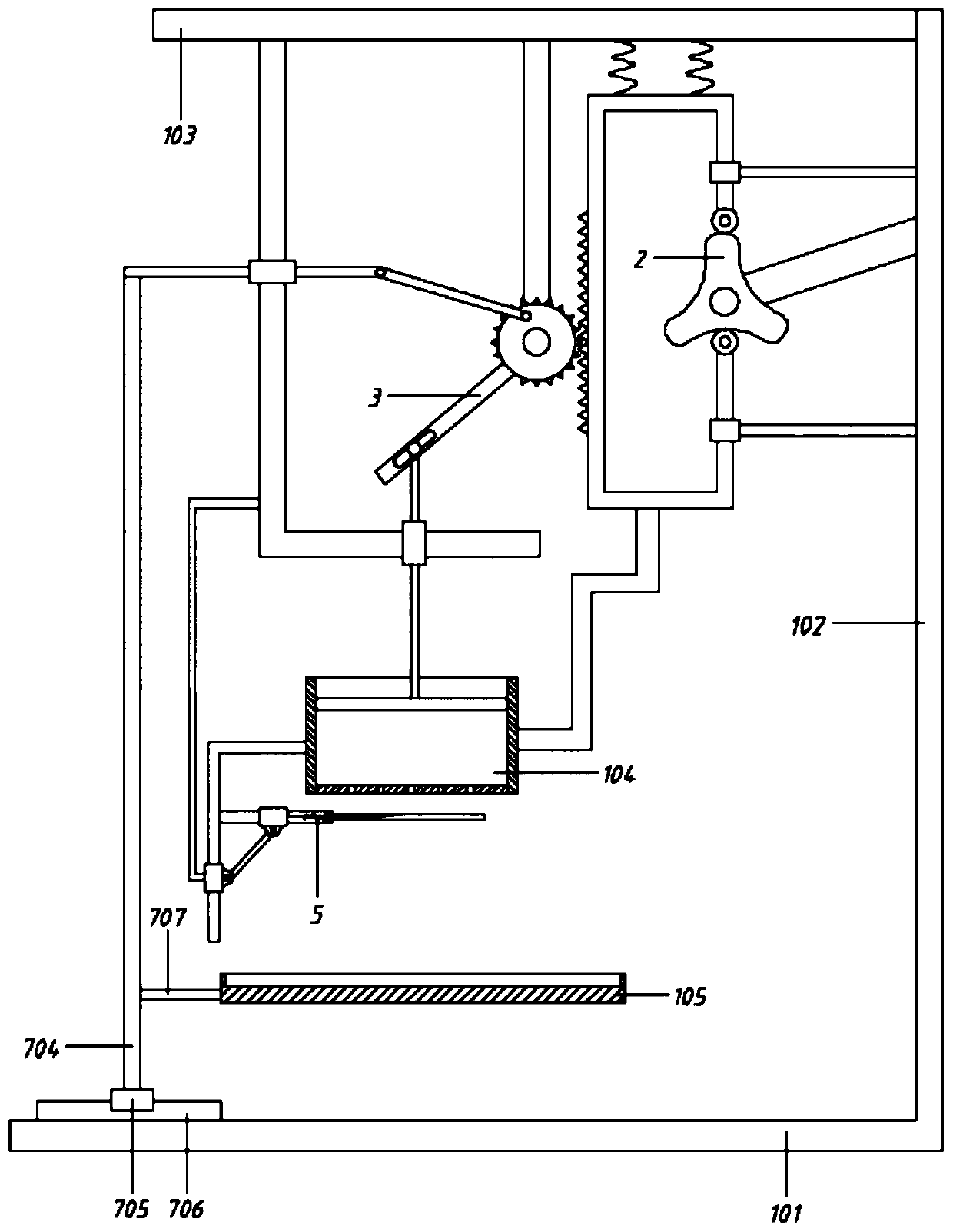 Noodle pressing machine with automatic noodle shearing function