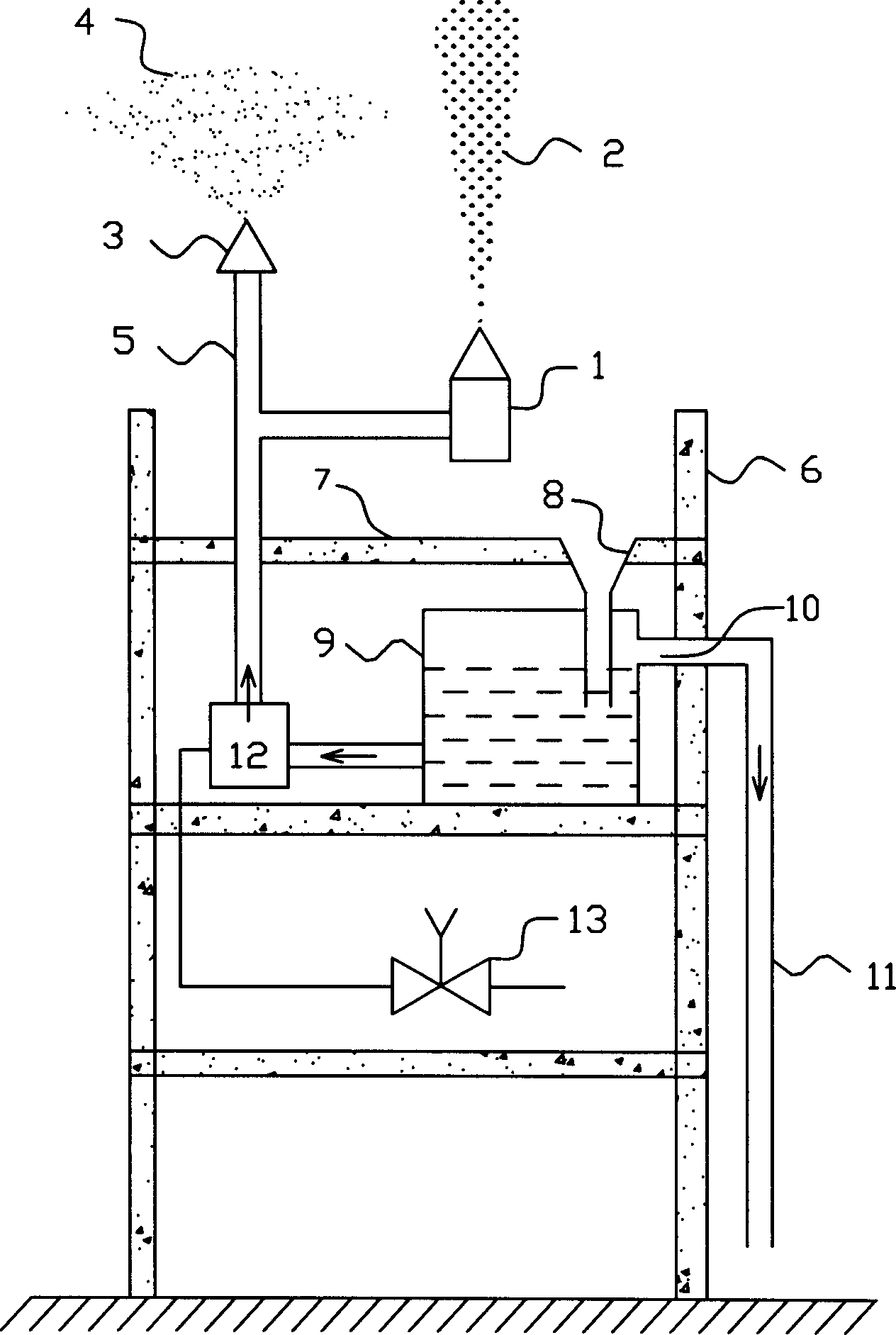 Device for cooling and dusting roofs