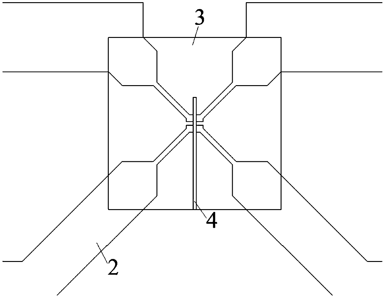 A nanomaterial transmission electron microscope in-situ test chip, chip preparation method and application thereof