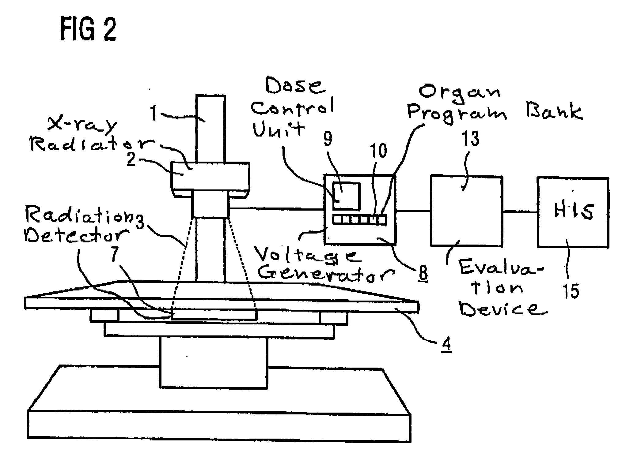 X-ray diagnostic apparatus with a body mass index calculator for controlling x-ray emissions