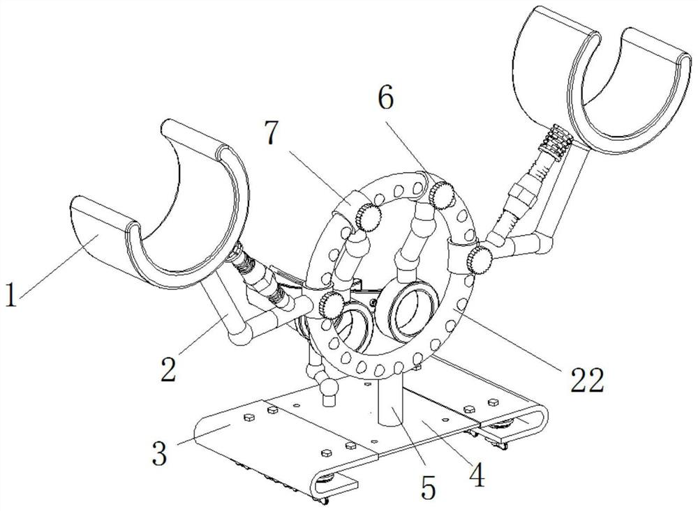 Auxiliary expansion device convenient to fix and adjust for gynecological examination