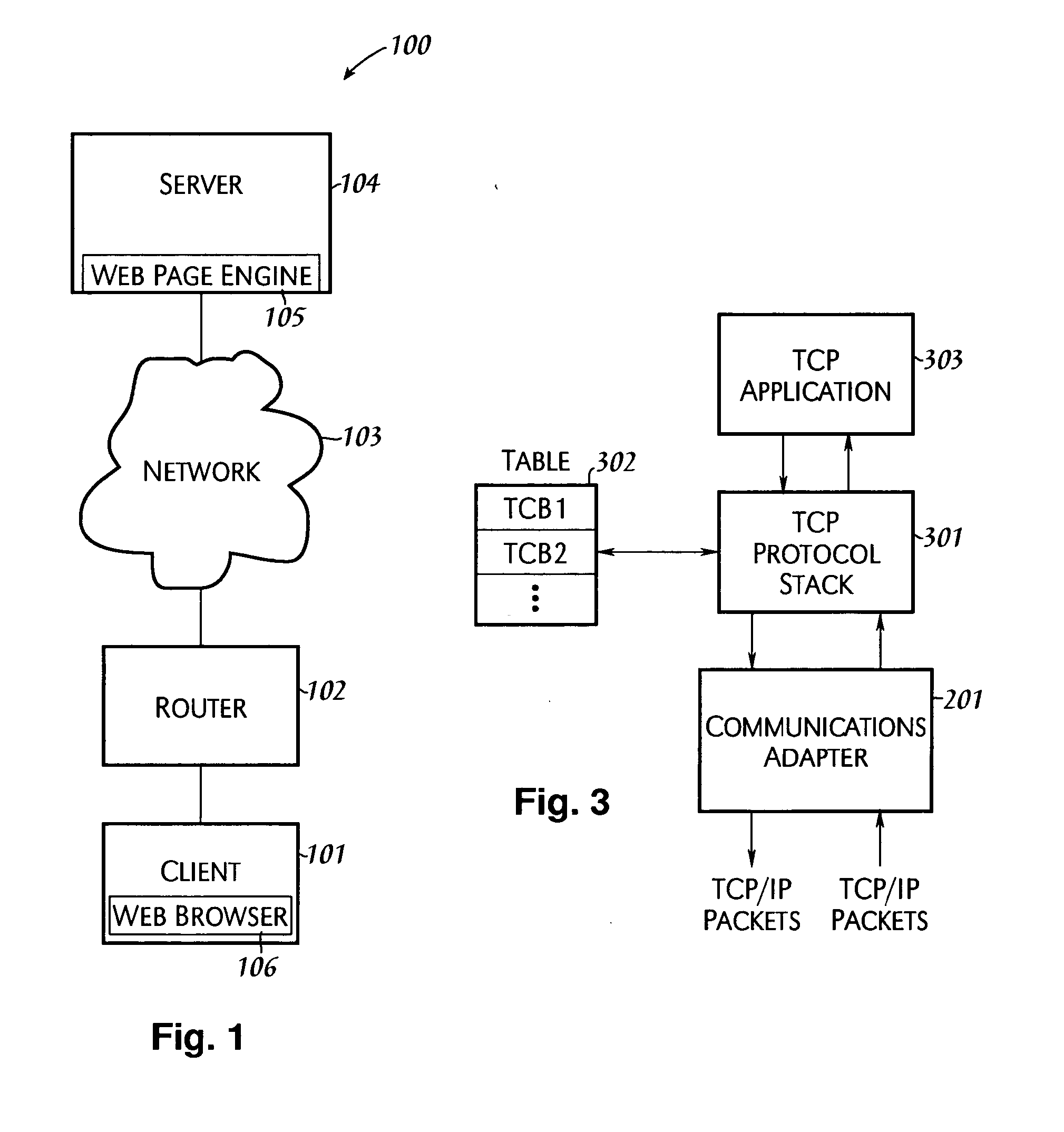 Reducing memory accesses in processing TCP/IP packets