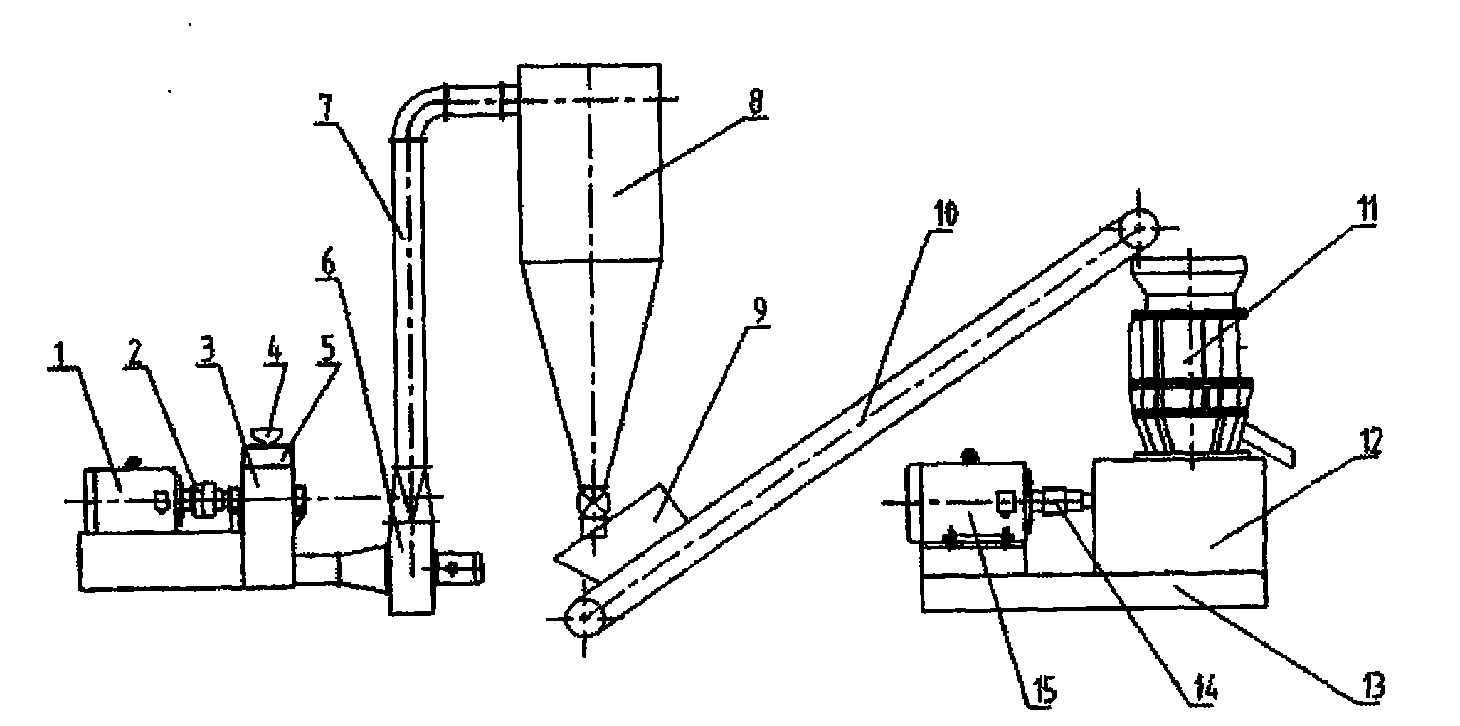 Biomass granulation system and device