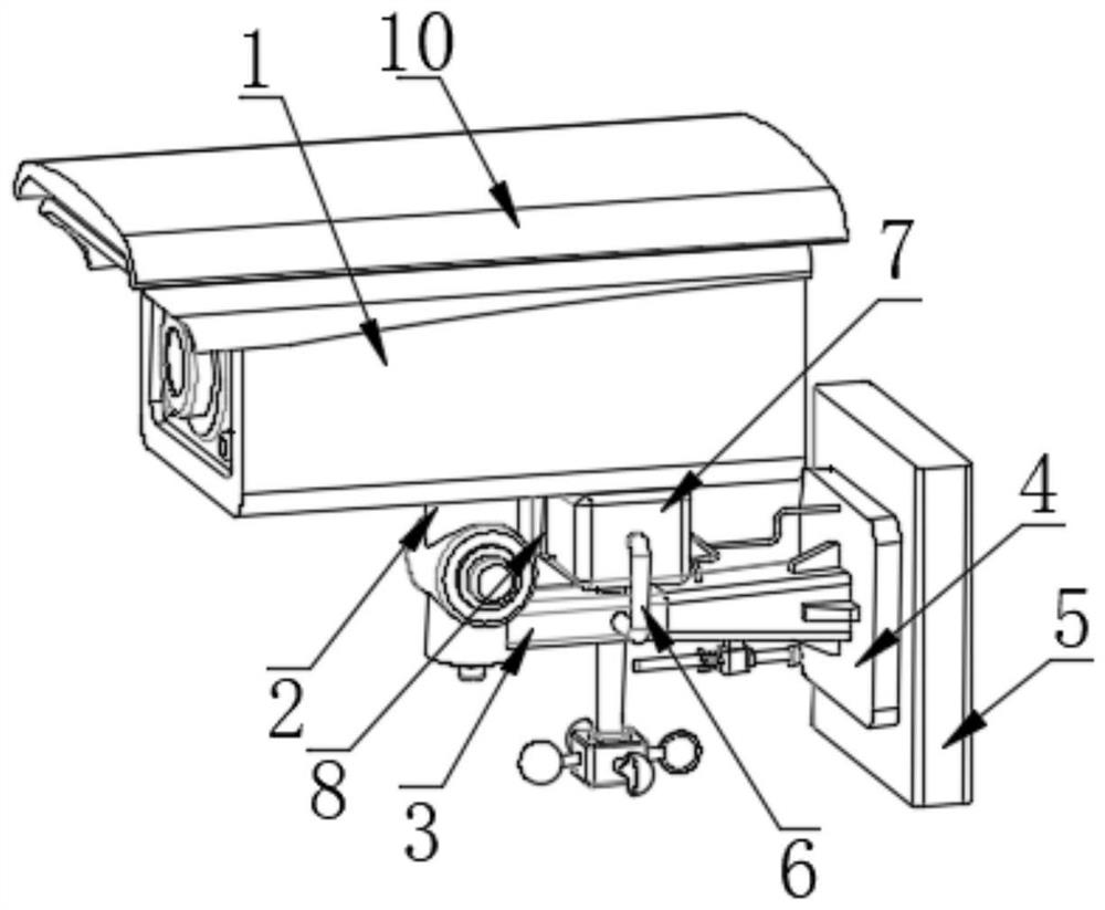 Protective building security and protection monitoring equipment with quick-mounting structure