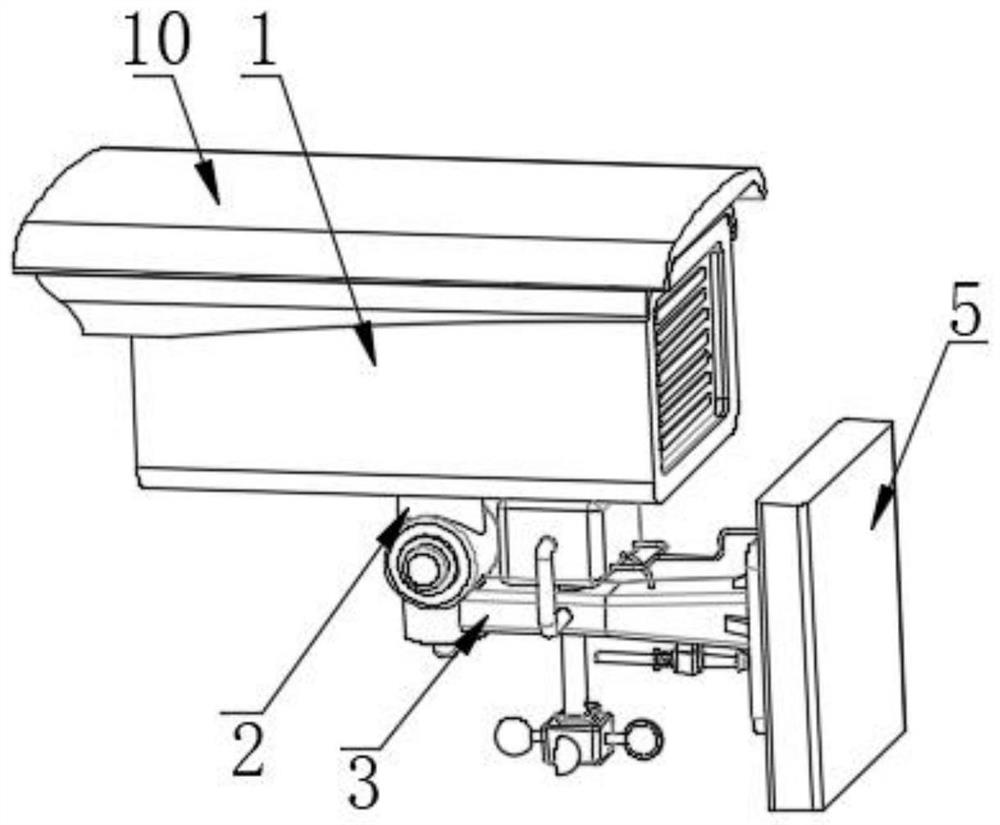 Protective building security and protection monitoring equipment with quick-mounting structure