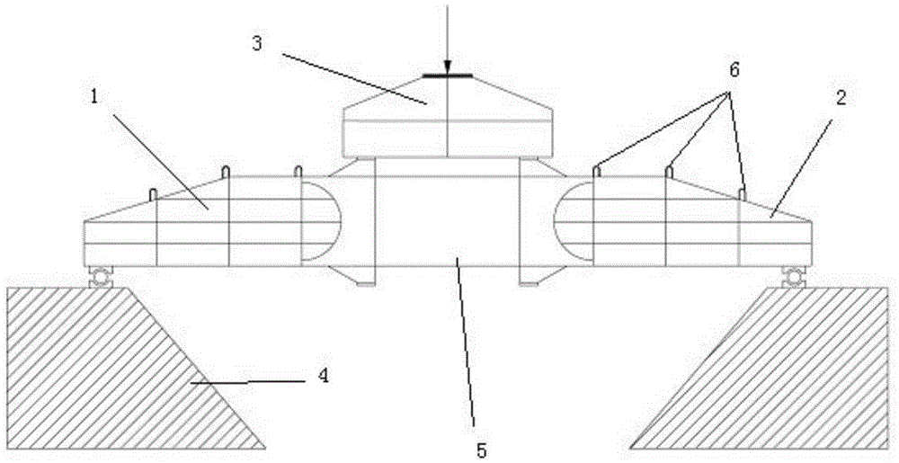 Box girder vertical bending moment test mechanism