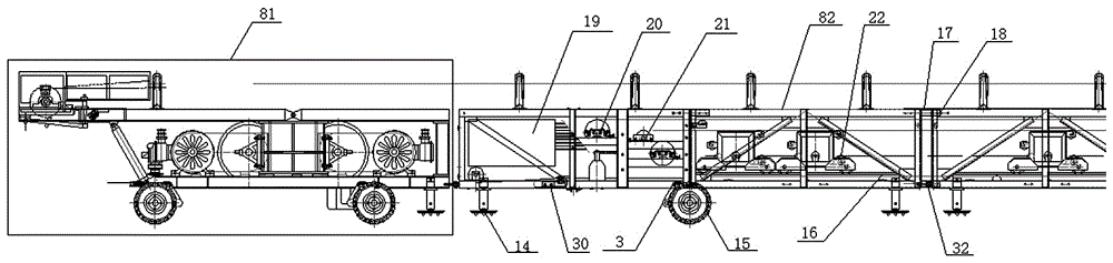 Automatic retractable belt machine