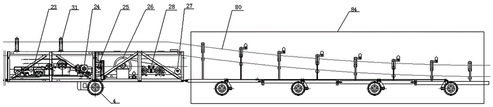 Automatic retractable belt machine