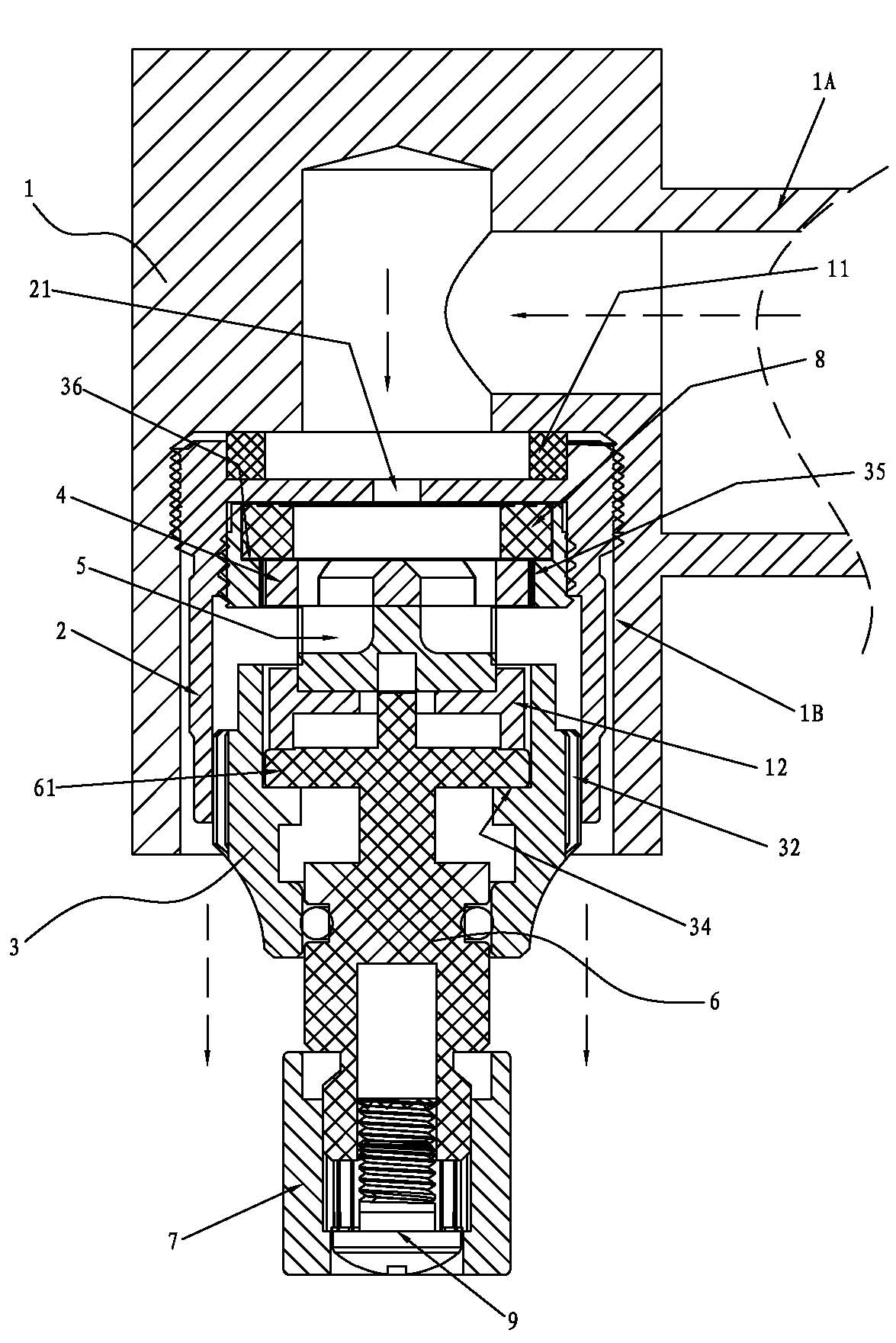 Fungi-proofing water-saving water outlet machine