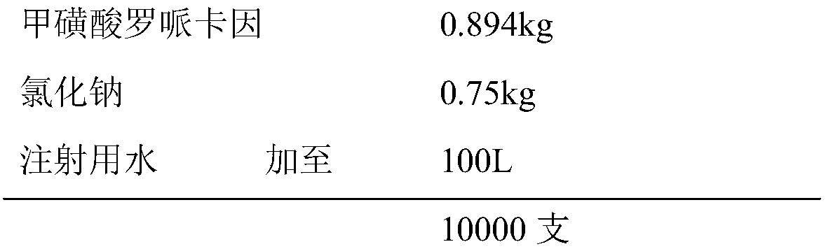 Liquid drug injection containing ropivacaine mesylate and preparation method thereof