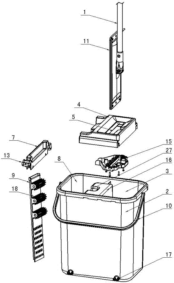 Plate mop and mop bucket