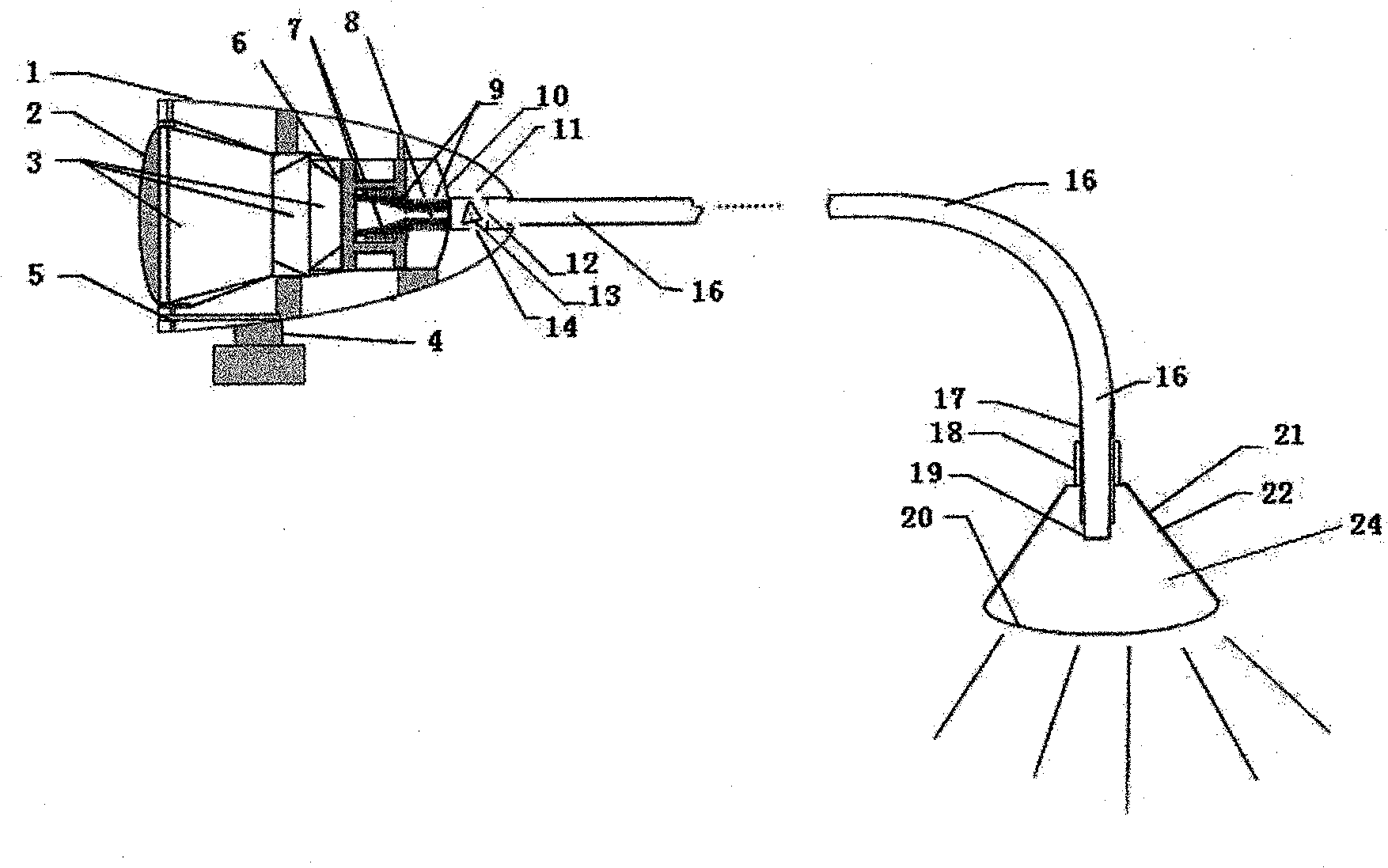 Multifunction green environment protection sunlight acquisition method, apparatus and use