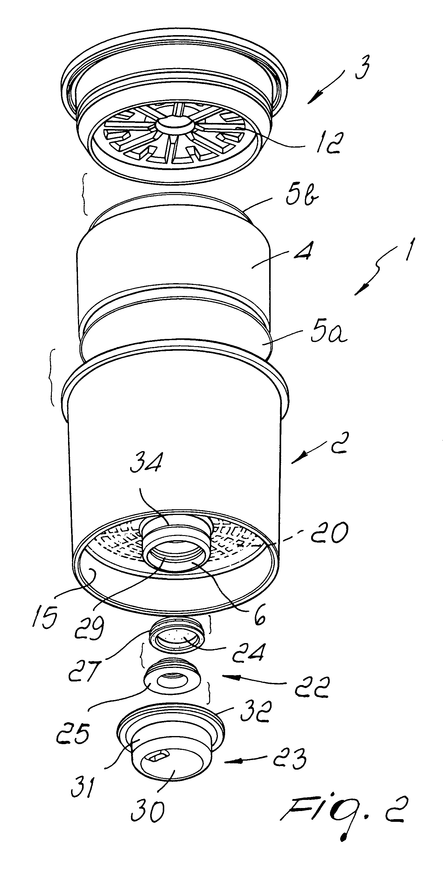 Integrated cartridge containing a substance for extracting a beverage