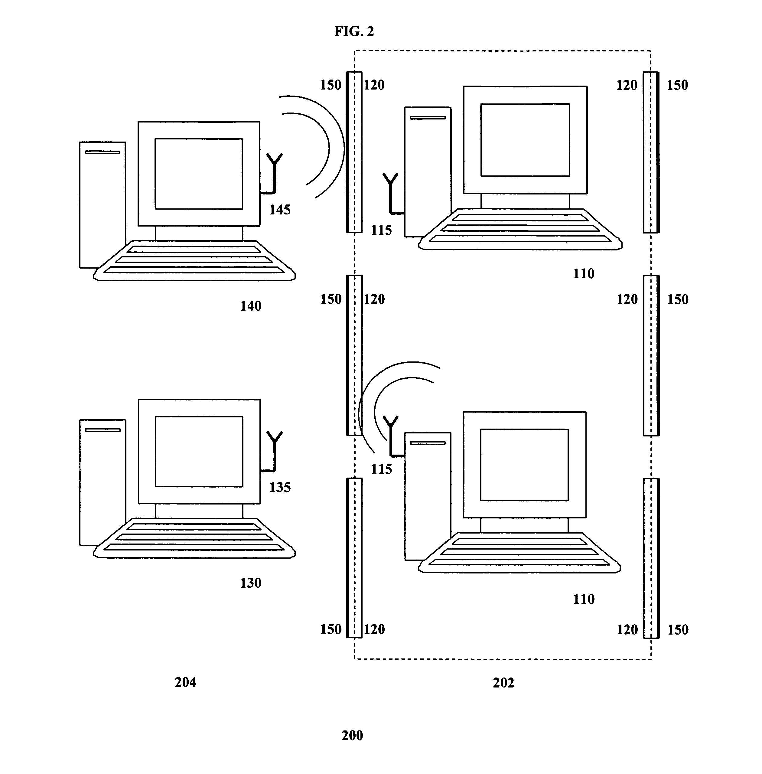 Wireless network shielding system and method