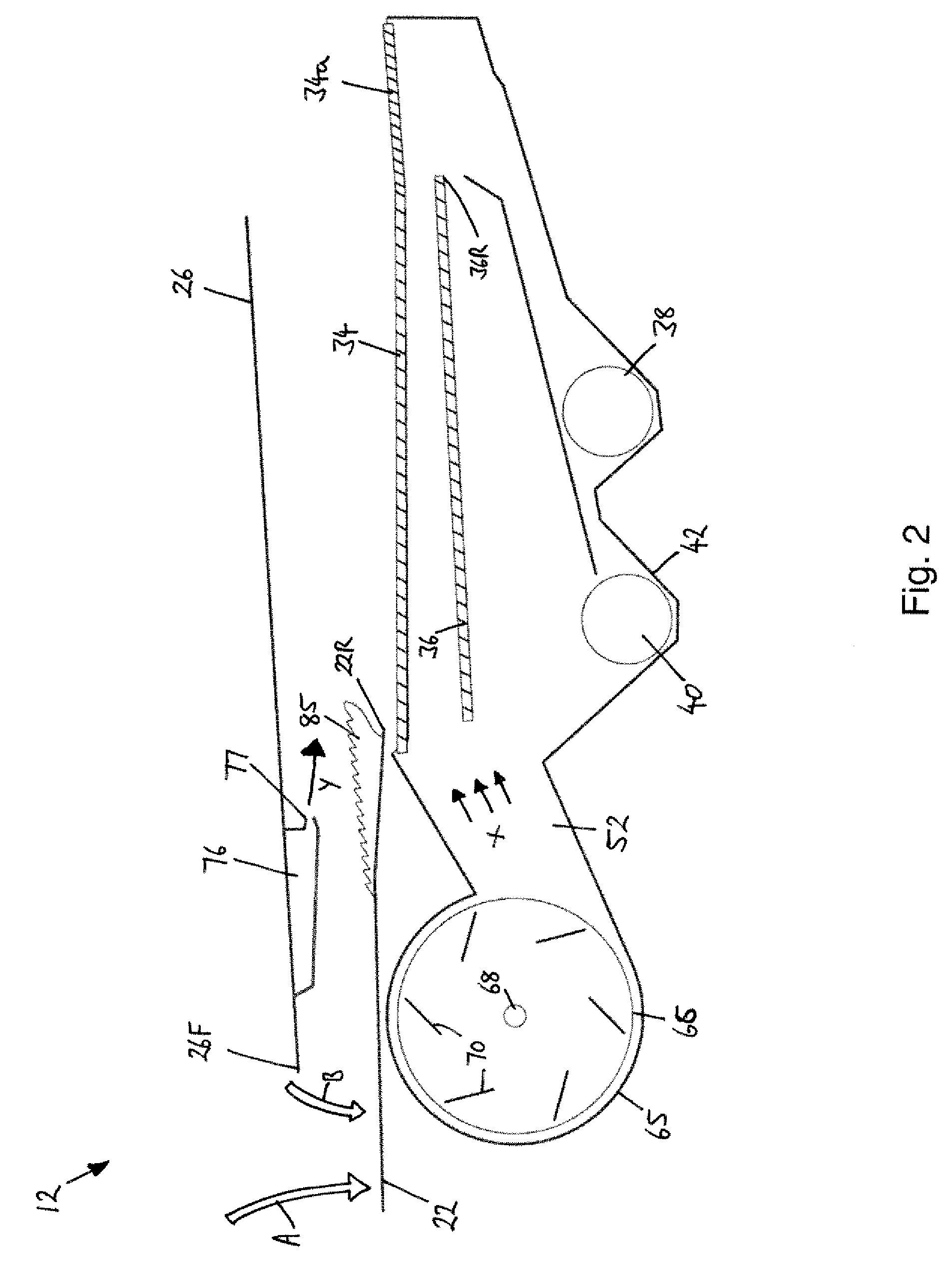 Crop processing apparatus in a combine harvester