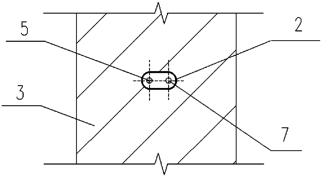 Steel bar lap joint structure containing FRP constraint ring