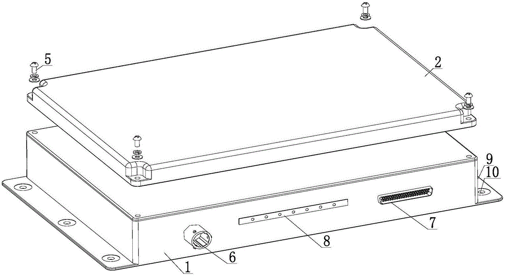 Connection structure of airborne electronic equipment and antenna