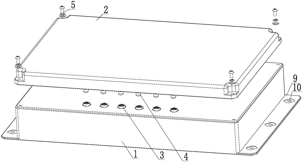 Connection structure of airborne electronic equipment and antenna