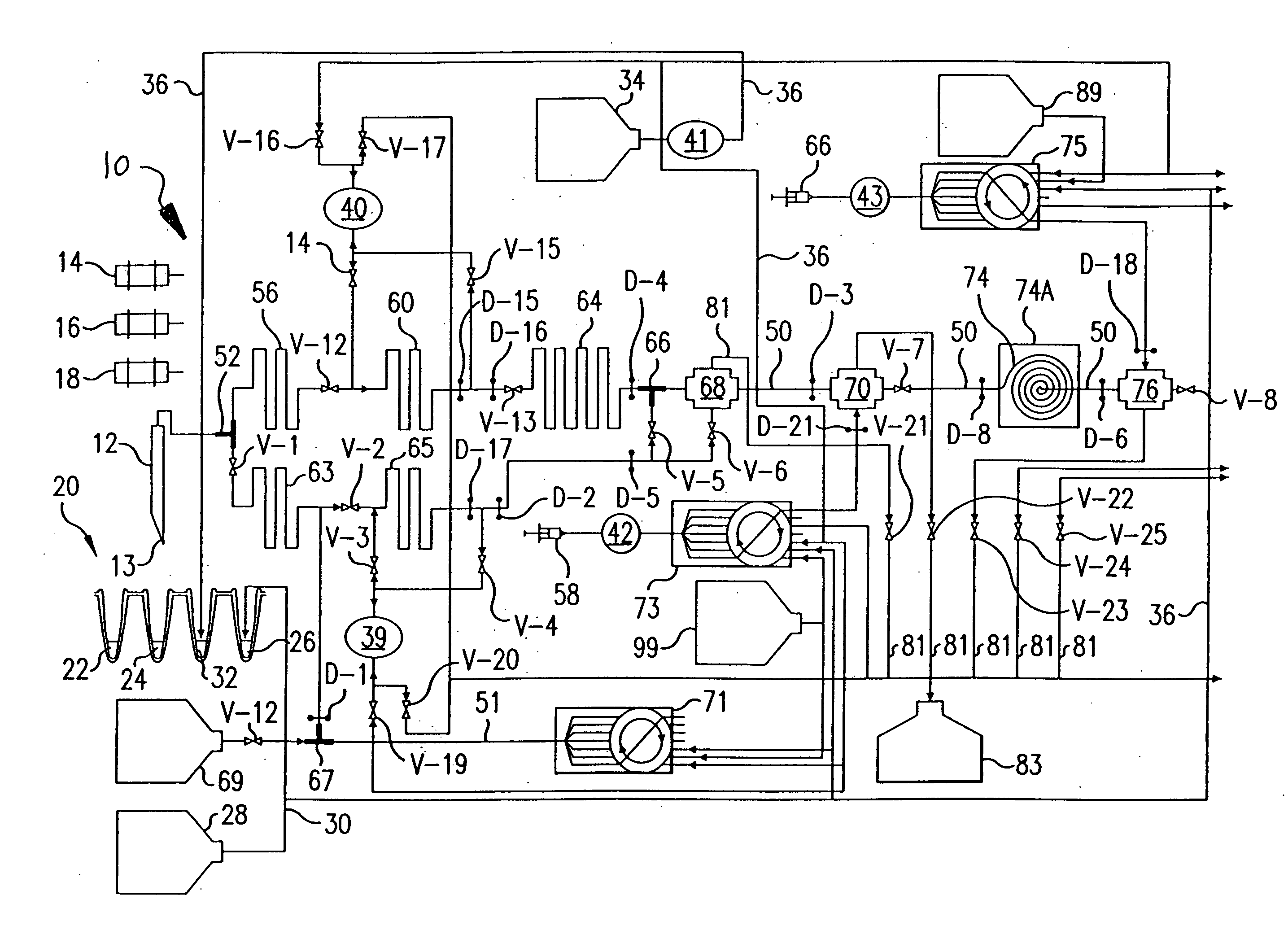 Device, system, and method for depositing processed immiscible-fluid-discrete-volumes