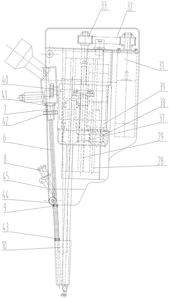 Non-intermittent automatic operation type minimally invasive spinal robot arm based on lateral wing guidance