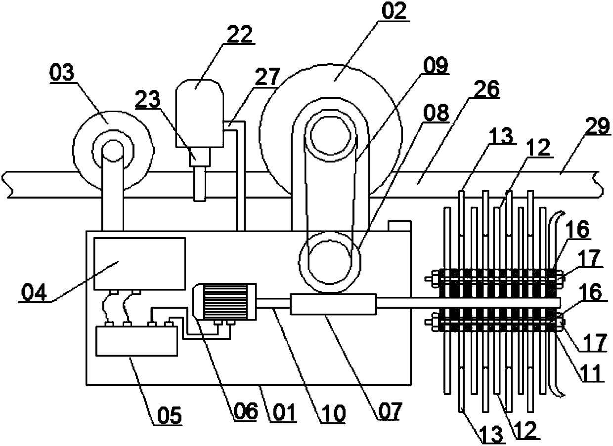 Automatic deicing device for overhead high-voltage power transmission line