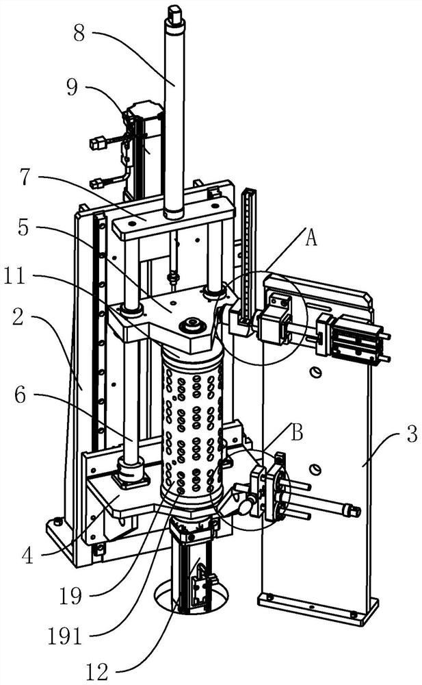 Graphite automatic inlaying equipment for oil-free copper bush