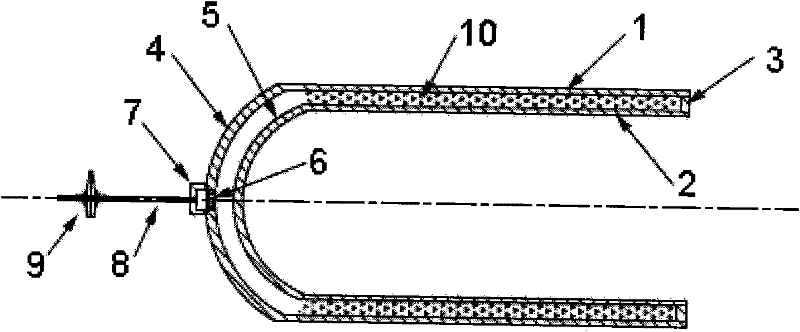 Metal hydride hydrogen compression device with heat source and manufacture method thereof