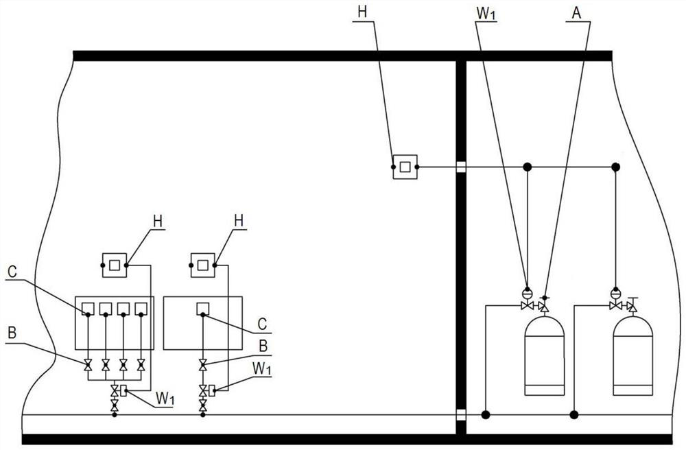 Gas home-entry facility double-control emergency safety protection method and double-control safety protection system thereof