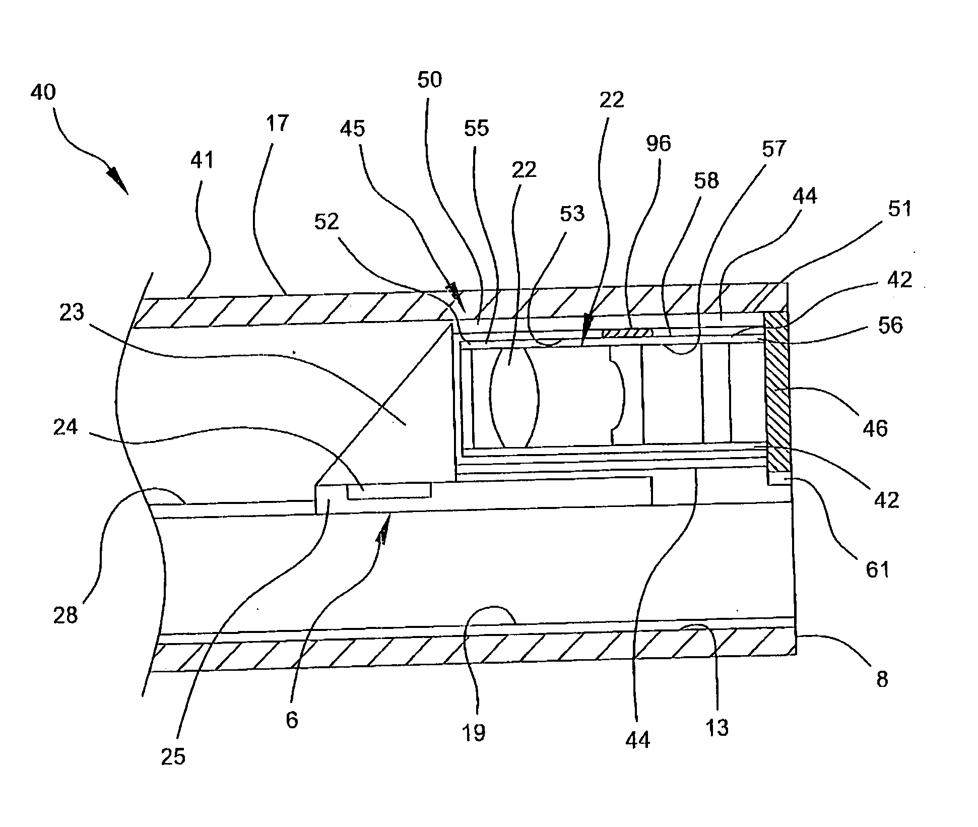 Removable optical assembly for a medical instrument