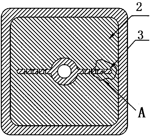 Secondary vibration-damping type rubber spring structure for active suspension