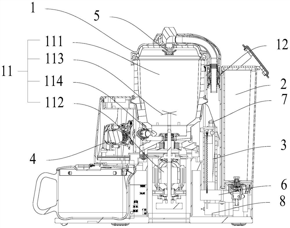 Drying method for food processing machine, and food processing machine