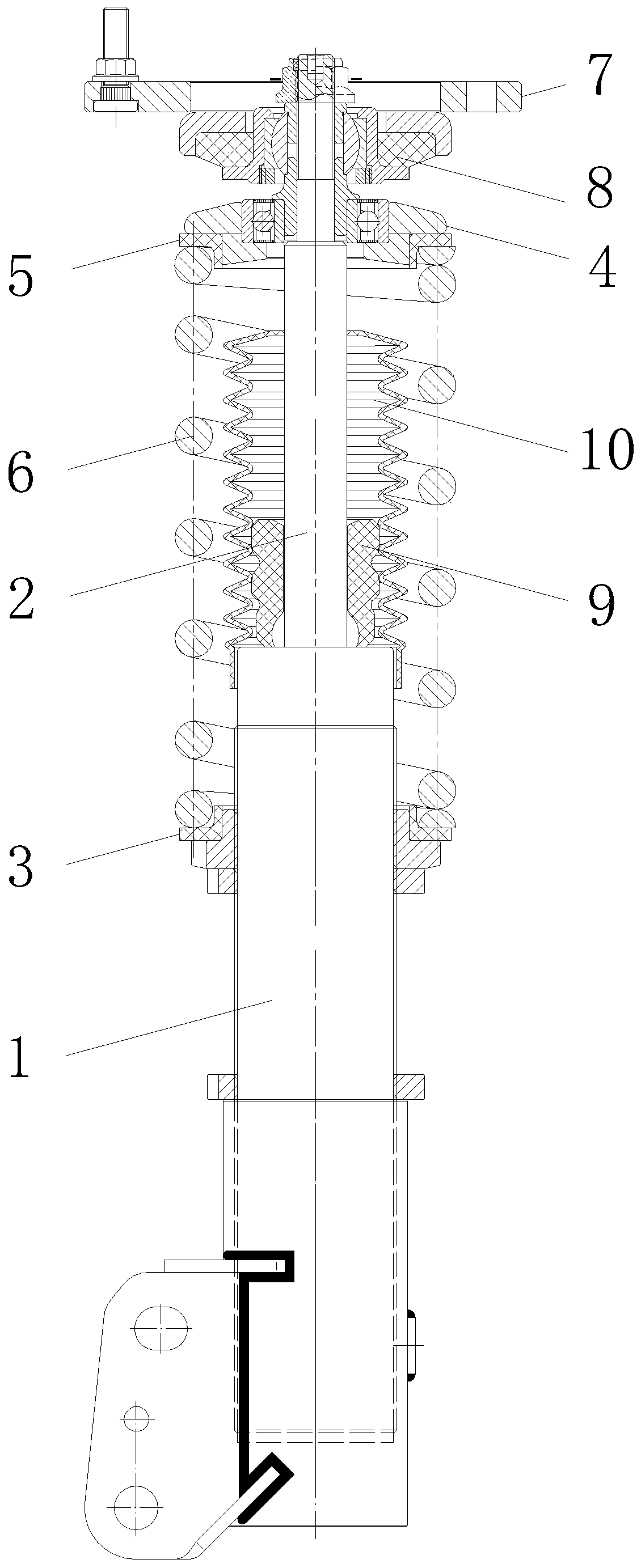 Automobile absorber capable of reducing abnormal sound