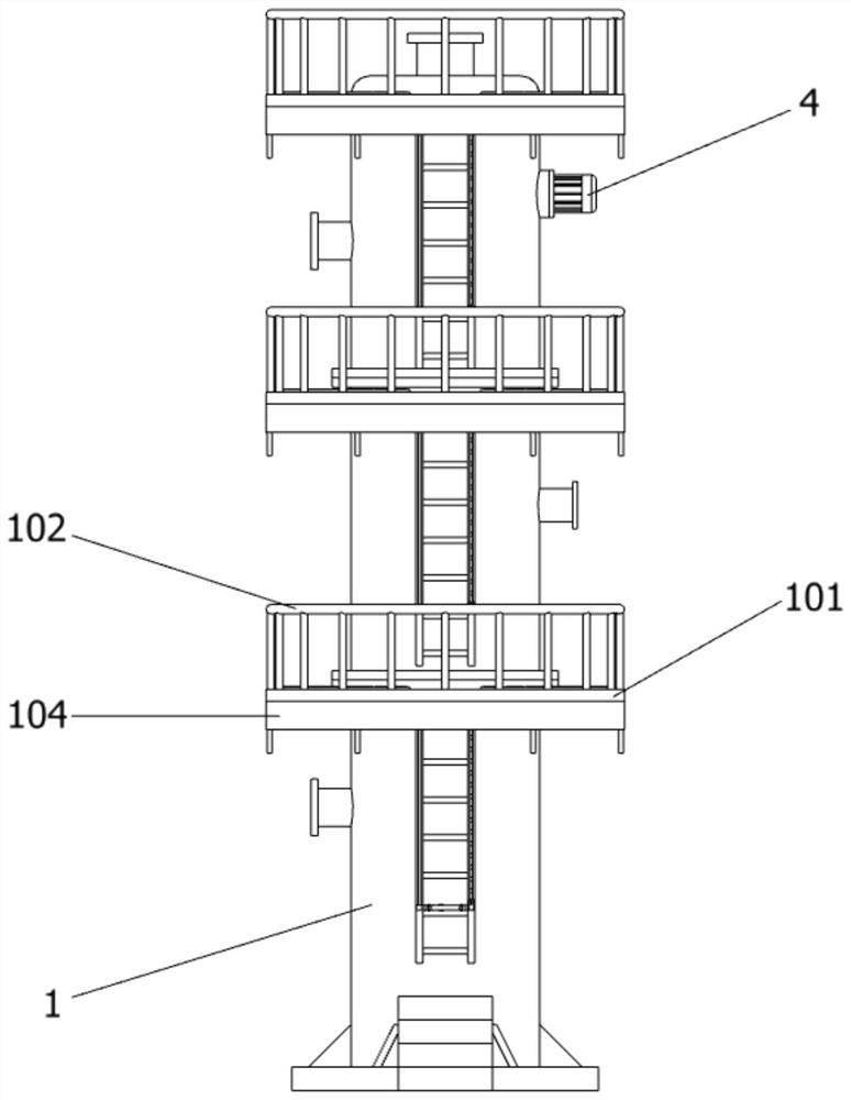 An energy-saving chemical distillation tower for the production of hydroxypropyl methylcellulose