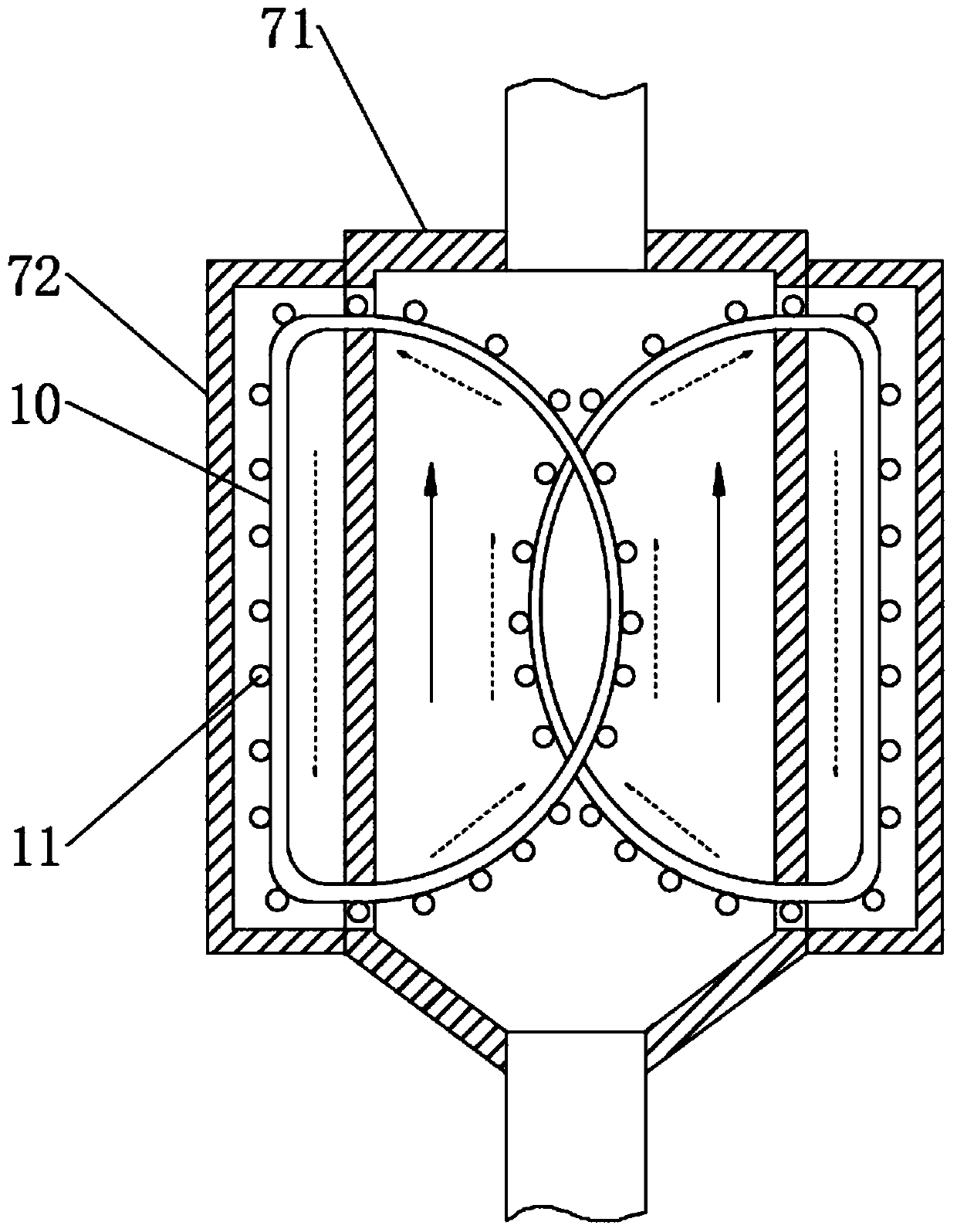 Method for continuous countercurrent extraction of long-chain fatty alcohol in alkyl glycoside crude product