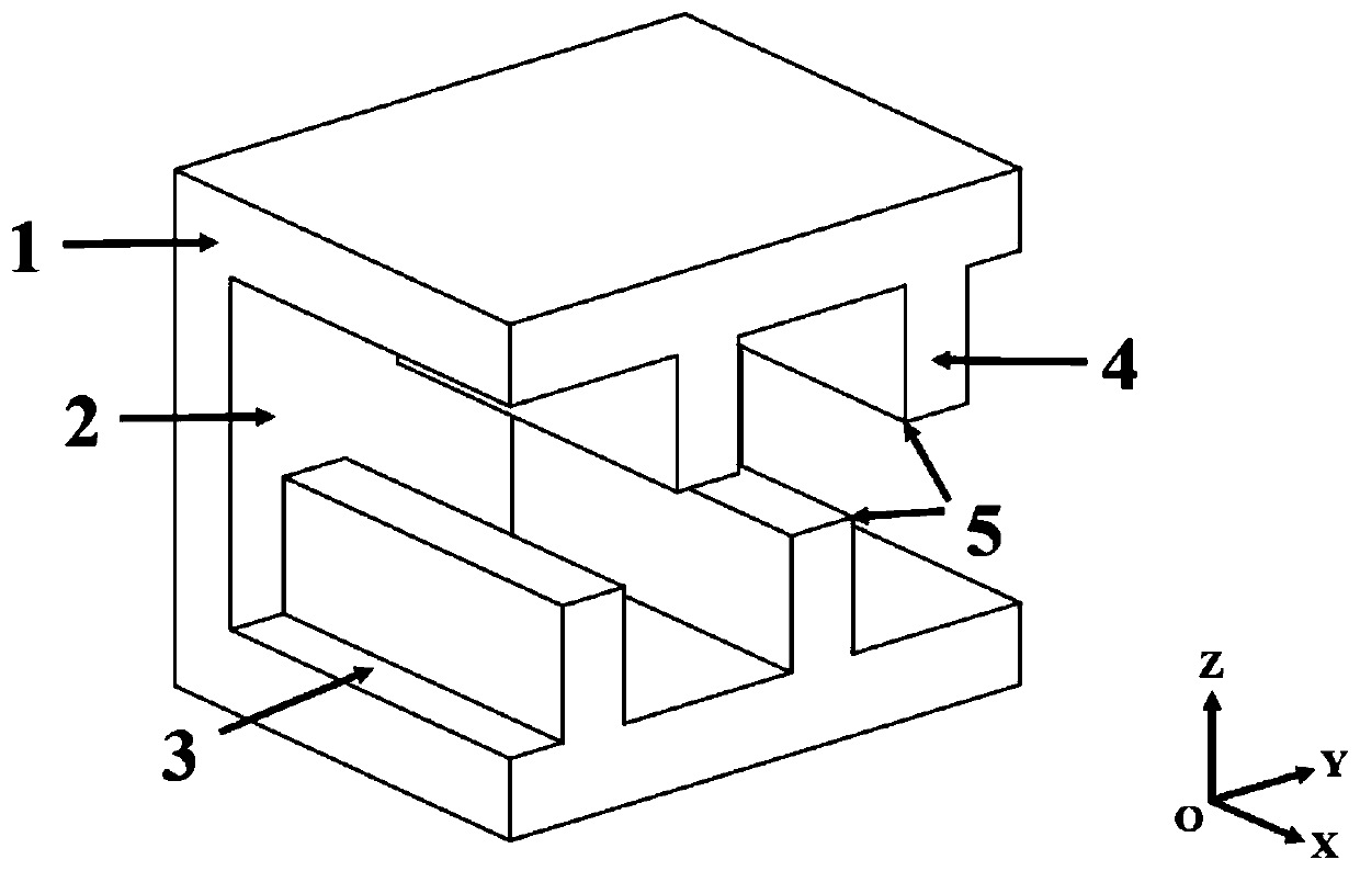 All-metal double-row tapered gate high-frequency structure