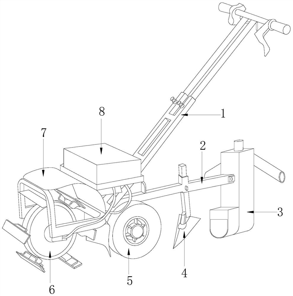 Electric mini-tiller for agricultural use