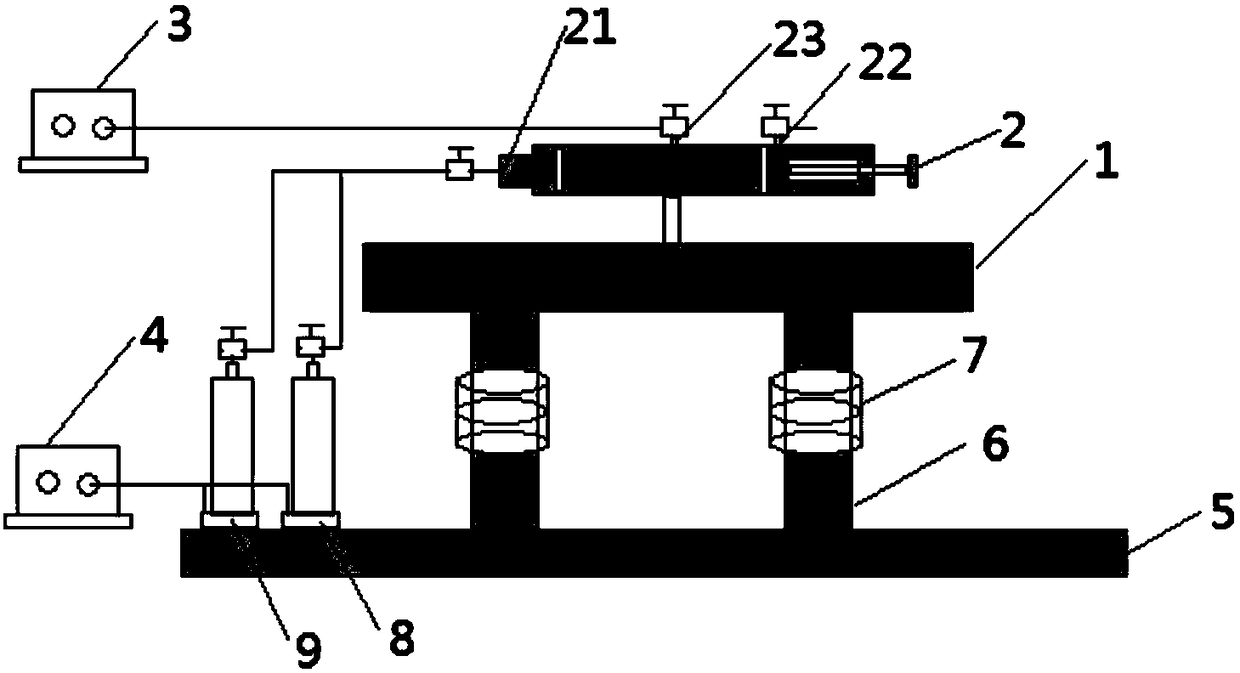 Experimental device and method for vibratory oil displacement by water flooding