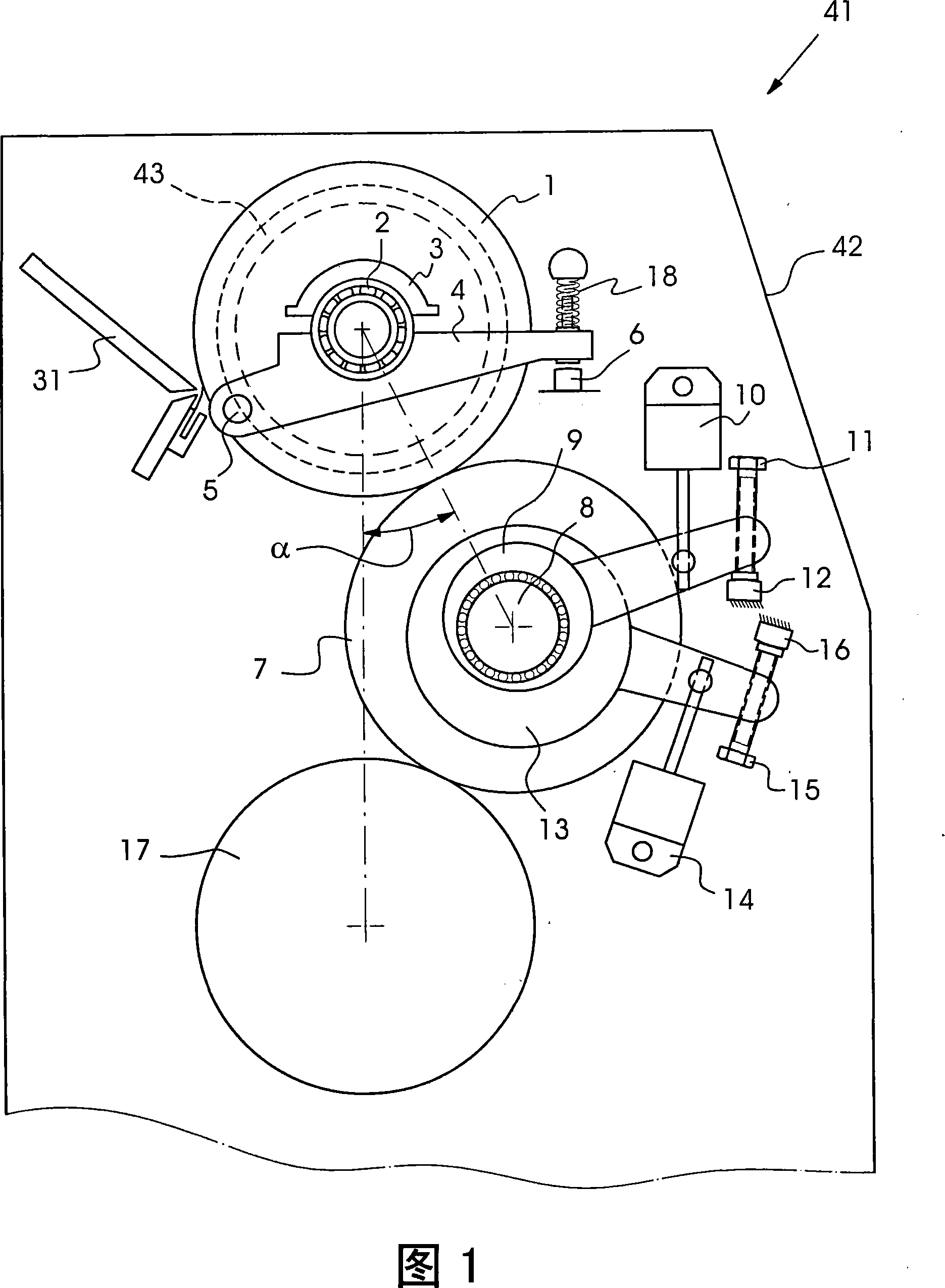 Anilox roller printing device