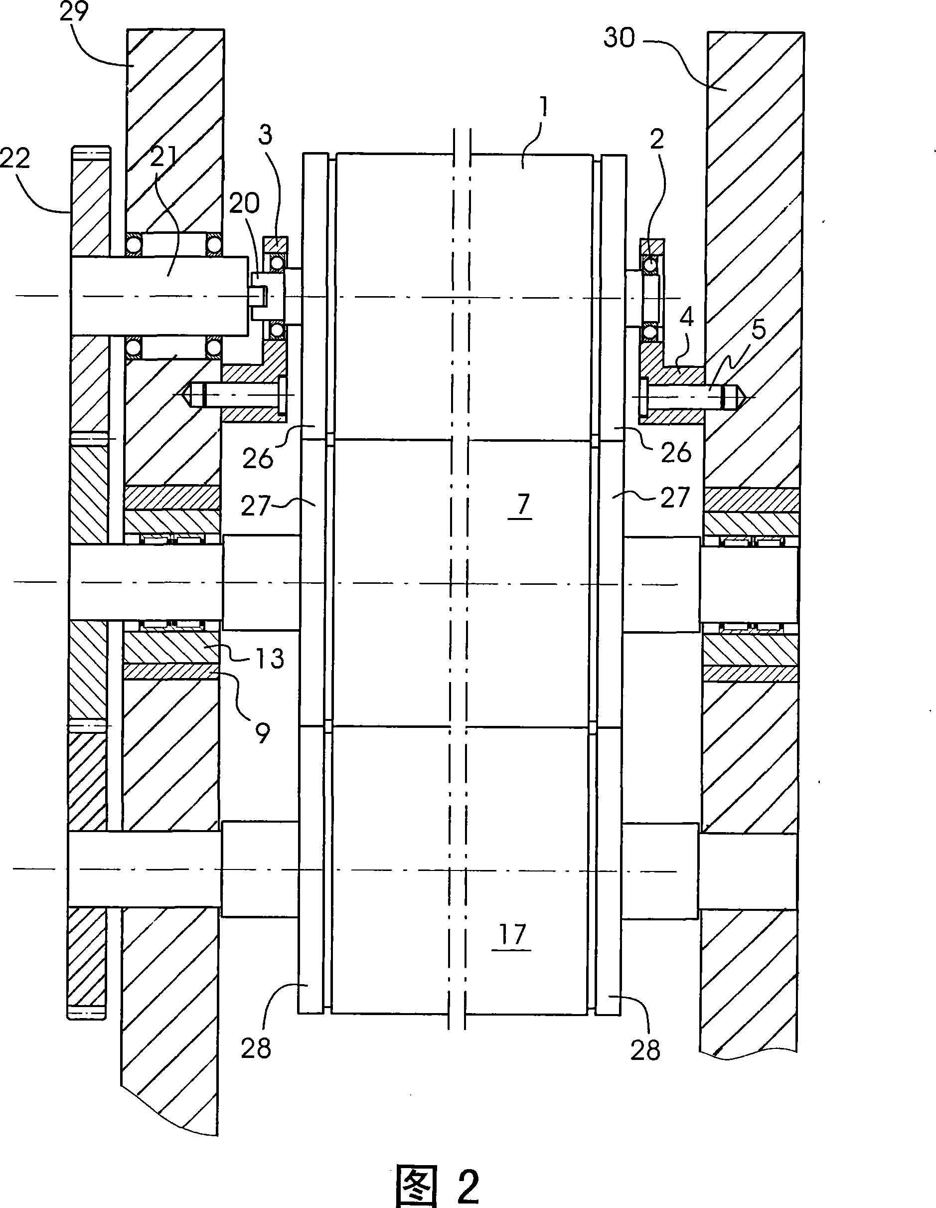 Anilox roller printing device