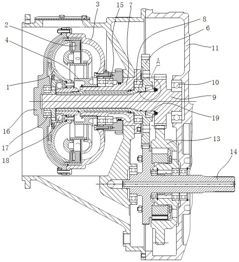 Double-turbine hydraulic torque converter