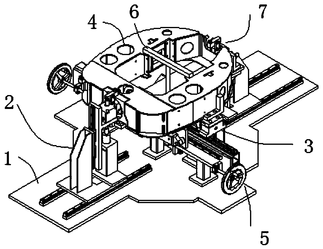 Clamping tool for crane boom head and boom tail machining